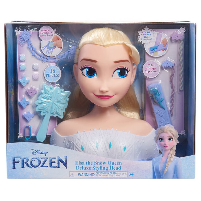 JUST PLAY Tête à coiffer Elsa Deluxe Disney La Reine des Neiges 2 JUST PLAY Tête à coiffer Elsa Deluxe Disney La Reine des Neiges 2