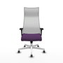 Piqueras y Crespo Chaise de Bureau Albacete Violet et Blanc