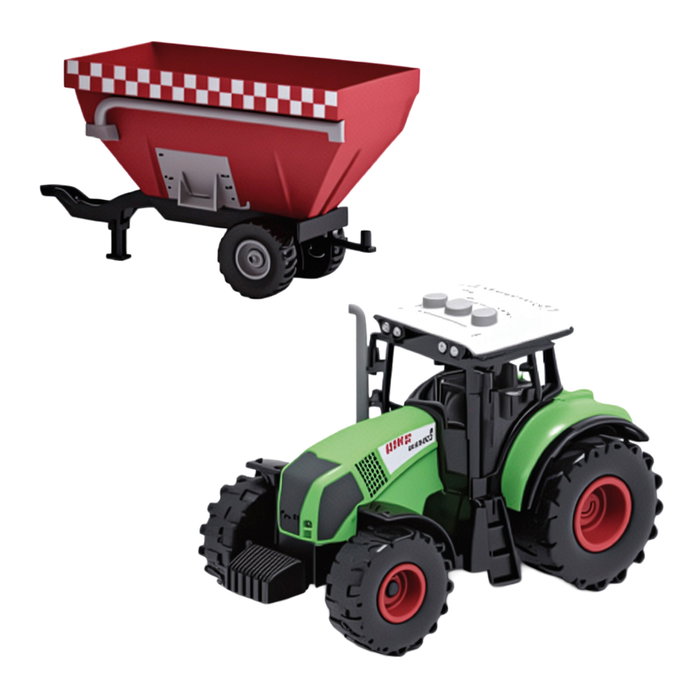 Tachan - Set de Ferme 30 Pièces avec Tractor à Friction, Animaux et Figurines - Jouet Éducatif pour Enfants dès 3 ans - Réf. T01048