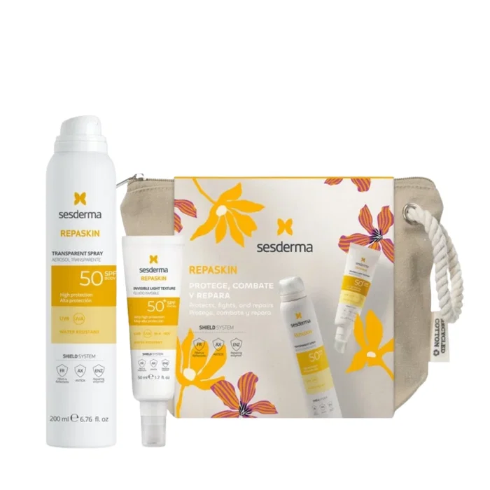 Sesderma Set Repaskin SPF 50 : Fluide Visage 50 ml et Spray Solaire 200 ml Sesderma Set Repaskin SPF 50 : Fluide Visage 50 ml et Spray Solaire 200 ml