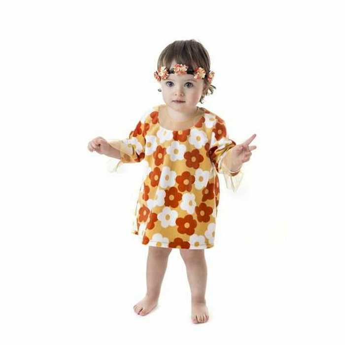 Creaciones Llopis Déguisement Bébé Hippie Robe Orange 0-12 Mois