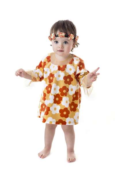 Creaciones Llopis - Déguisement hippie bébé fille, robe orange, taille 0-12 mois (3 ans) Creaciones Llopis - Déguisement hippie bébé fille, robe orange, taille 0-12 mois (3 ans)