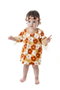 Creaciones Llopis - Déguisement hippie bébé fille, robe orange, taille 0-12 mois (3 ans)