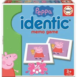 Educa - Jeu de mémoire éducatif Peppa Pig, forme des paires avec tous les personnages, pour garçons et filles, 3 ans et plus