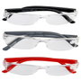 Entre Temps Lunettes de lecture avec étui, monture transparente et branches colorées