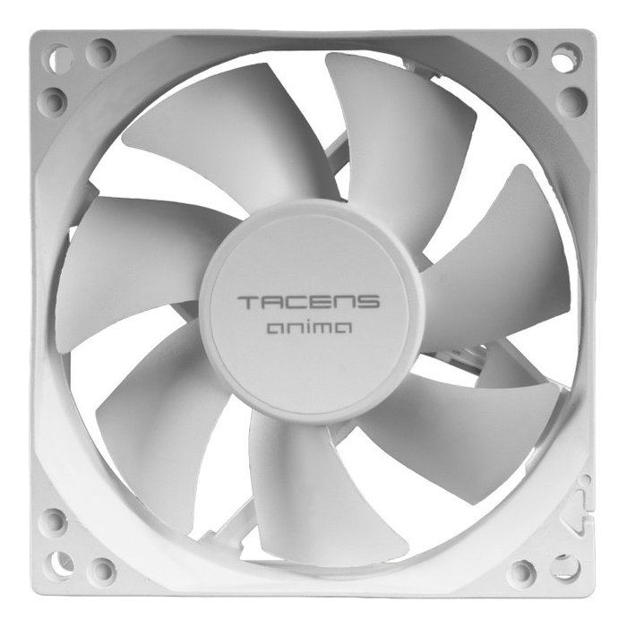 Tacens Anima AF8X2W Pack de 2 Ventilateurs 80 mm Blanc Silencieux 1800 RPM 14 dB