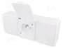 PAWBOL Socle d'alimentation AC blanc 2P+PE 16A 250V AC IP44