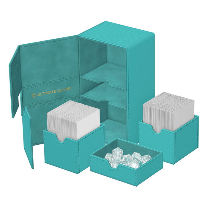 Ultimate Guard Twin Flip'n'Tray 200+ Xenoskin Summer Edition 2025 Lagoon de couleur Lagoon de type Boîtes pour cartes Ultimate Guard Twin Flip'n'Tray 200+ Xenoskin Summer Edition 2025 Lagoon de couleur Lagoon de type Boîtes pour cartes
