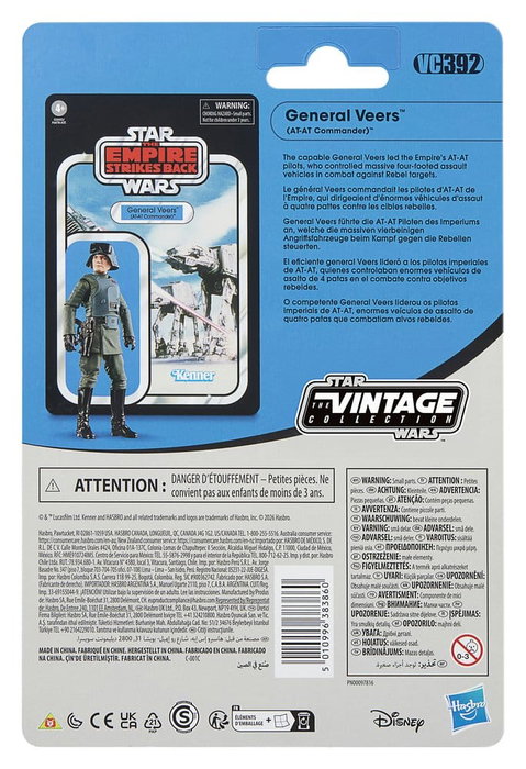 Hasbro Star Wars The Vintage Collection Figurine Général Veers (Commandant AT-AT) 9,5 cm