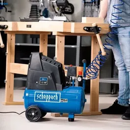 Scheppach HC30ox Compresseur d'air 24 litres 1100W 8 bar avec cuve et roues pour peinture et travaux