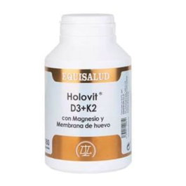EQUISALUD Holovit D3+K2 avec magnésium et membrane d'œuf 180 capsules