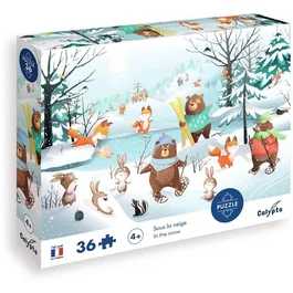 Sentosphere Puzzle 36 pièces Dans la neige Toucher soyeux Impression 7 couleurs Dès 4 ans