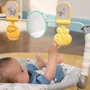 Bright Starts Transat bébé évolutif Disney Baby Winnie l'Ourson avec arche d'activités, jouets amovibles, vibrations et mélodies, siège déhoussable - De 0 à 6 mois