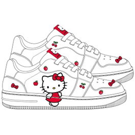 Cerdá T034 Basket Souple Hello Kitty en PVC Blanc Taille 34 pour Enfant à partir de 3 Ans