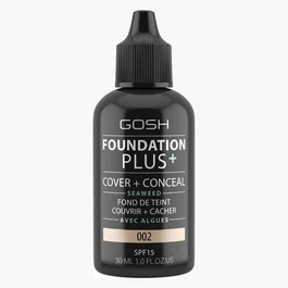 Gosh Foundation Plus+, Cover & Conceal Fond de teint liquide 002, 30 ml