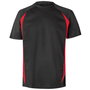 VELILLA Camiseta Técnica Calpi Taille M - Noir et Rouge - T-shirt Sport Technique