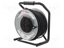JONEX Rallonge réseau H05RR-F 50m 3G1,5mm2 Noir