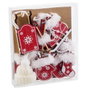 BigBuy Home Décorations de Noël Blanc Rouge (10 Unités)
