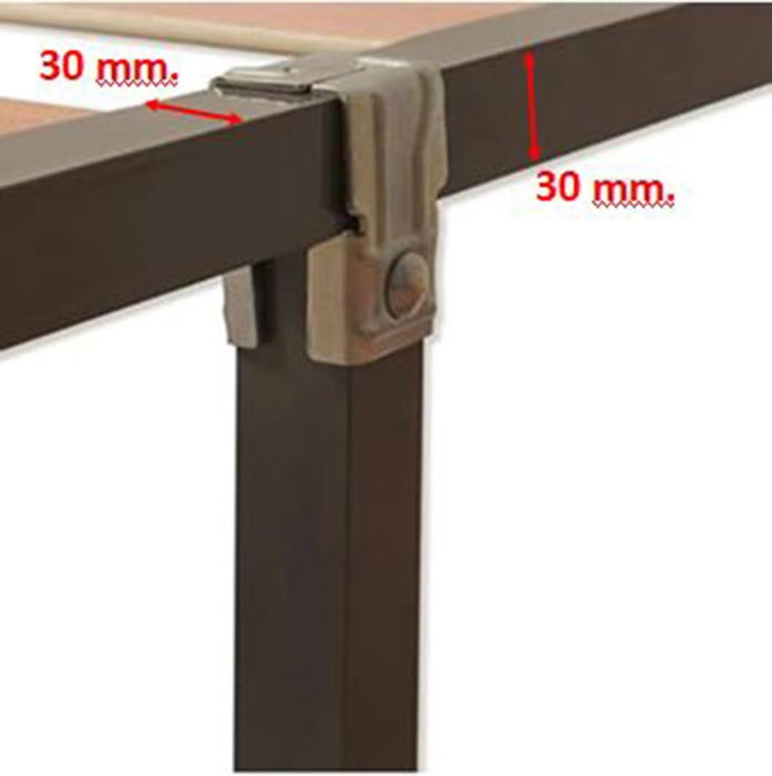 Q&Q Juego De 4 Patas Cuadradas Para Somier 28 Cm 30X30 Mm