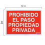 WOLFPACK LINEA PROFESIONAL Panneau Interdiction de Passer Propriété Privée 30x42 cm