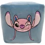Disney - Coussin cube Lilo & Stitch en microfibre, décoration d'intérieur premium, 25 x 25 x 25 cm
