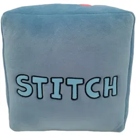 Disney - Coussin cube Lilo & Stitch en microfibre, décoration d'intérieur premium, 25 x 25 x 25 cm