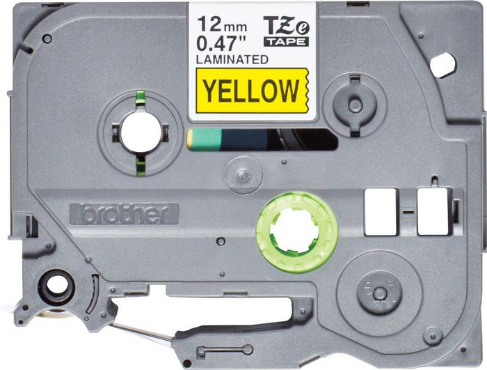 Brother Ruban étiquettes TZe 12 mm x 4 m, Noir sur Jaune - pour PTP300BT, PTH110, PT2030, PTD400, PTD600, PT2730, PTP700, PTP750W, PTE100VP, PTE300VP, PTE550WVP Brother Ruban étiquettes TZe 12 mm x 4 m, Noir sur Jaune - pour PTP300BT, PTH110, PT2030, PTD400, PTD600, PT2730, PTP700, PTP750W, PTE100VP, PTE300VP, PTE550WVP