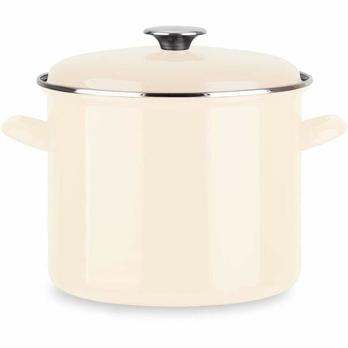 Baumalu Casserole en émail beige ivoire 26 x 20 cm