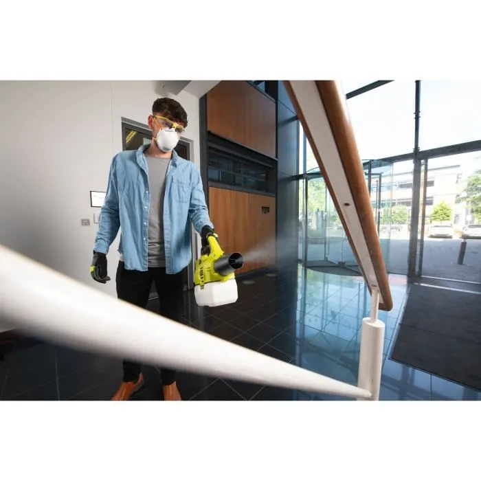 Ryobi Brumisateur 18V sans fil RY18FGA-150 - Portée 4.5 m, réservoir 2 L, avec batterie lithium+ 5.0 Ah et chargeur rapide