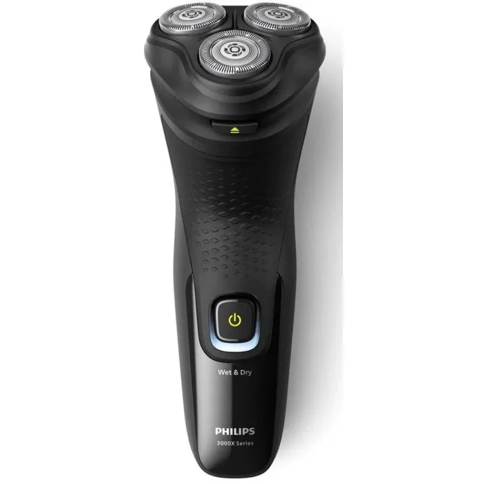 Philips X3021 Rasoir Électrique Rechargeable 3 Têtes Noir, Mouillé et Sec Philips X3021 Rasoir Électrique Rechargeable 3 Têtes Noir, Mouillé et Sec