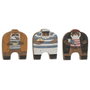 Home ESPRIT Figurine Décorative Design Marin (3 Unités) Bleu Orange