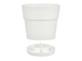 Stefanplast Maceta Ethica Blanche 15 cm Plastique Recyclé avec Réservoir d'Eau 1,5 L (Set de 12)