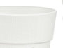 Stefanplast Maceta Ethica Blanche 15 cm Plastique Recyclé avec Réservoir d'Eau 1,5 L (Set de 12)