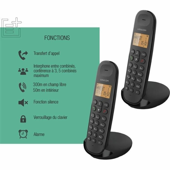 Logicom DECT ILOA 250 DUO Noir