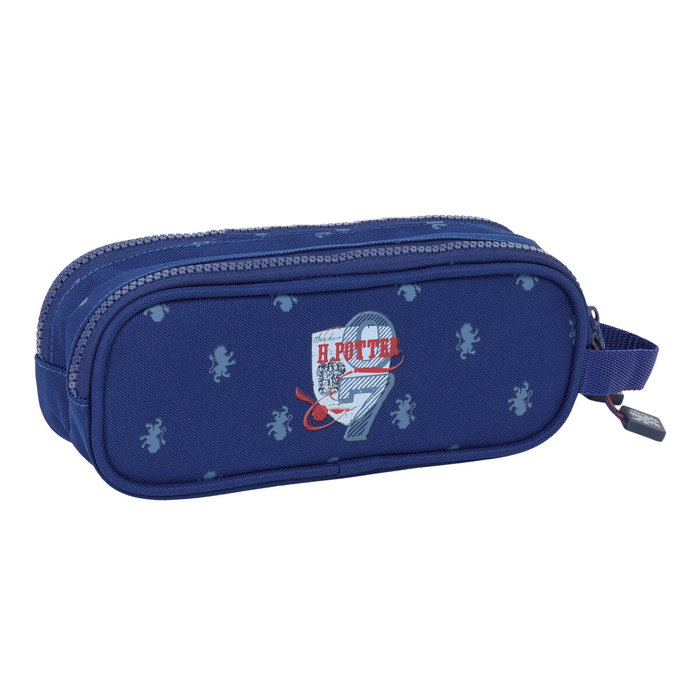 Trousse Fourre-Tout Double Harry Potter Captain Blue marine 21 x 8 x 6 cm