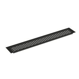 HERRAJES ALK Grille de ventilation pour plinthe en aluminium finition noire 450x70 mm