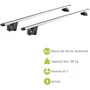 Green Valley EDGE Lot de 2 barres de toit aluminium 120cm railing fermé maxi 100 kg gris