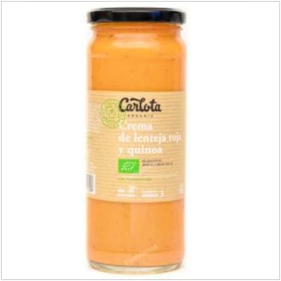 CARLOTA ORGANIC Crème de lentilles rouges et quinoa 450g CARLOTA ORGANIC Crème de lentilles rouges et quinoa 450g