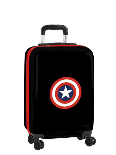 Safta - Valise Cabine 20" Captain America pour Enfant - 34,5 x 55 x 20 cm - Recommandé de 3 ans