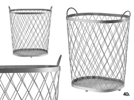 GIFTDECOR Panier métallique argenté avec poignées