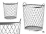 Giftdecor Cesto métallique argenté avec anses 31 x 54.7 x 46.5 cm (Set de 4)