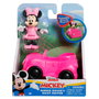 JUST PLAY Disney Mickey Mouse Clubhouse - Voiture avec Figurine Mickey 3" Posable - Véhicule Jouet pour Enfants +3 Ans (Modèle Aléatoire 38865)