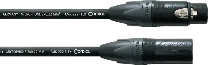 Cordial Câble XLR Ultraflexible CMK222-FLEX 2.5 mètres Neutrik