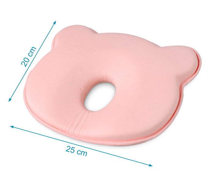 KioKids Oreiller ergonomique pour bébé, anti-plagiocéphalie, avec cavité centrale, en coton 100%, couleur rose KioKids Oreiller ergonomique pour bébé, anti-plagiocéphalie, avec cavité centrale, en coton 100%, couleur rose