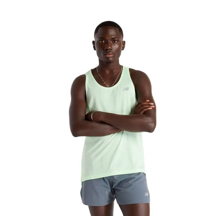 Débardeur Homme New Balance Athletics Singlet Vert clair XL Débardeur Homme New Balance Athletics Singlet Vert clair XL