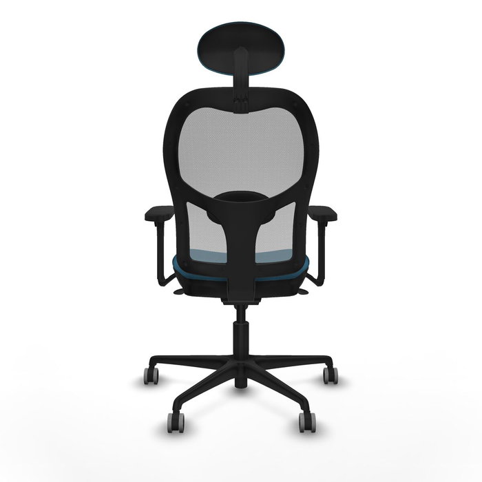 Piqueras y Crespo Chaise de Bureau avec Appui-tête Jorquera 3D036G1 Gris Vert pétrole