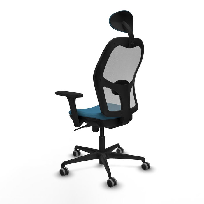 Piqueras y Crespo Chaise de Bureau avec Appui-tête Jorquera 3D036G1 Gris Vert pétrole