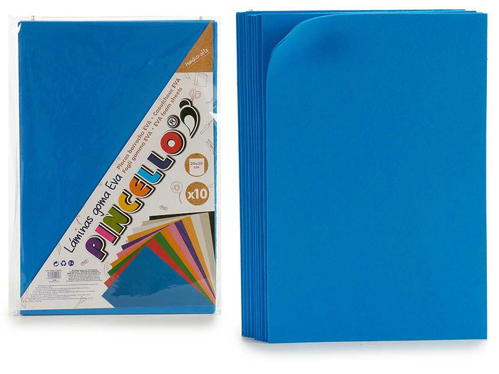 PINCELLO Jeu de 10 feuilles de mousse EVA bleu marine 20x30 cm PINCELLO Jeu de 10 feuilles de mousse EVA bleu marine 20x30 cm