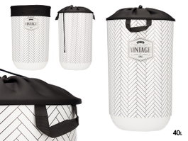 KIPIT Sac de rangement 40L avec fermeture tissu vintage