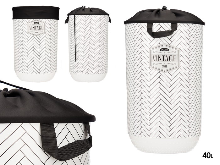 KIPIT Sac de rangement 40L avec fermeture tissu vintage KIPIT Sac de rangement 40L avec fermeture tissu vintage